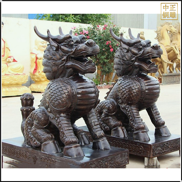 坐像銅麒麟雕塑定制.jpg 坐像銅麒麟雕塑定制.jpg